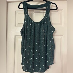 Maurices Teal Green Polka Dot Sleeveless Tank